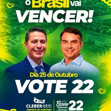 Publicação de Cleber Dias sobre Flávio Bolsonaro em 16/10/2026