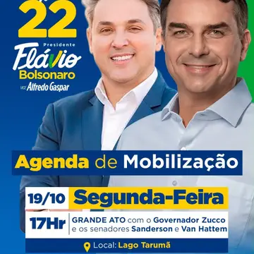 Publicação de Rafael Bortoletti sobre Flávio Bolsonaro em 17/10/2026