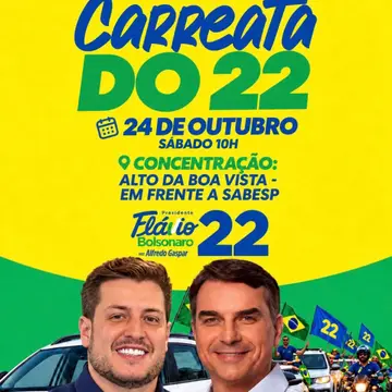 Publicação de Felipe Talvani sobre Flávio Bolsonaro em 17/10/2026