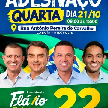Publicação de Abraãozinho sobre Flávio Bolsonaro em 17/10/2026