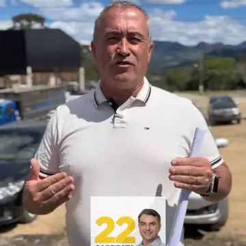 Publicação de Gilmar Sani sobre Flávio Bolsonaro em 18/10/2026