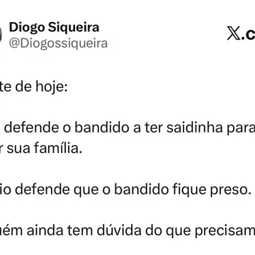 Publicação de Diogo Siqueira sobre Flávio Bolsonaro em 18/10/2026