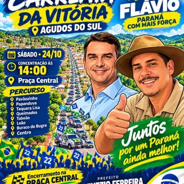 Publicação de Genezio Ferreira sobre Flávio Bolsonaro em 18/10/2026