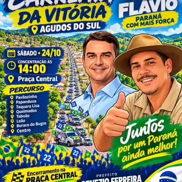 Publicação de Genezio Ferreira sobre Flávio Bolsonaro em 19/10/2026