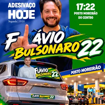 Publicação de Bruno Santa Rosa sobre Flávio Bolsonaro em 19/10/2026