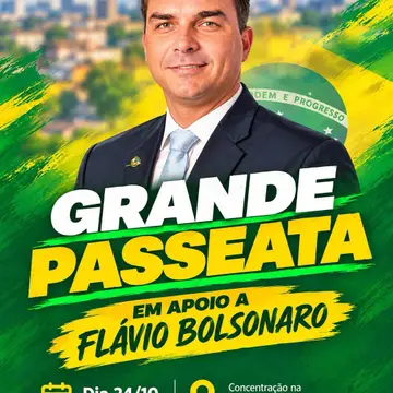 Publicação de Léo Pelanca sobre Flávio Bolsonaro em 19/10/2026