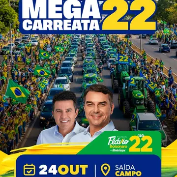 Publicação de Aleomar Rezende sobre Flávio Bolsonaro em 19/10/2026