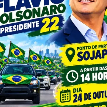 Publicação de Mostarda sobre Flávio Bolsonaro em 19/10/2026