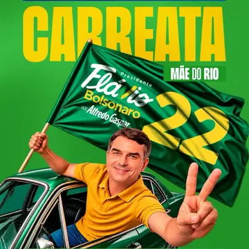 Publicação de Bruno Rabelo sobre Flávio Bolsonaro em 19/10/2026