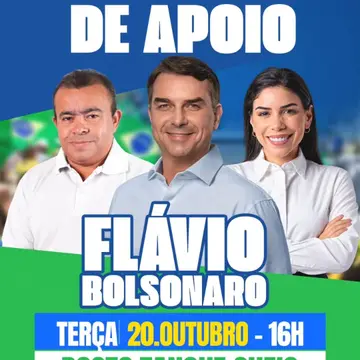 Publicação de Fernando Bermuda sobre Flávio Bolsonaro em 20/10/2026