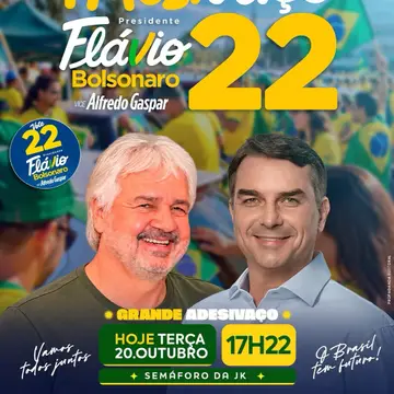 Publicação de Marcelo Paula sobre Flávio Bolsonaro em 20/10/2026
