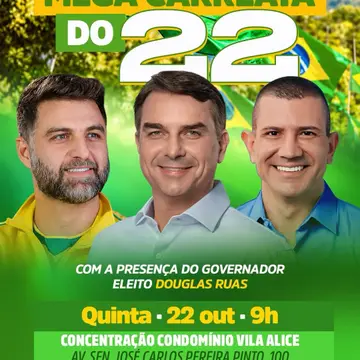 Publicação de Wladimir Garotinho sobre Flávio Bolsonaro em 20/10/2026