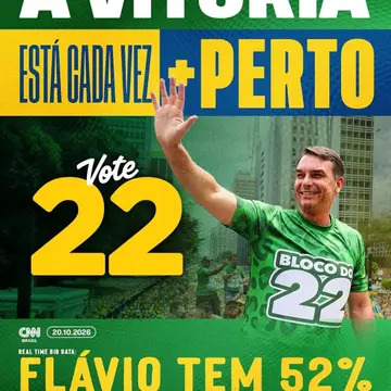 Publicação de Alex Torres sobre Flávio Bolsonaro em 20/10/2026