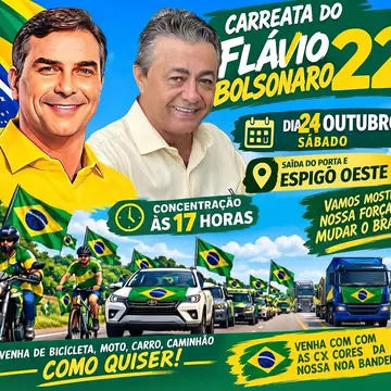 Publicação de Professor Weliton sobre Flávio Bolsonaro em 20/10/2026