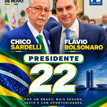 Publicação de Chico Sardelli sobre Flávio Bolsonaro em 19/10/2026