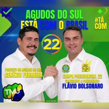 Publicação de Genezio Ferreira sobre Flávio Bolsonaro em 09/10/2026