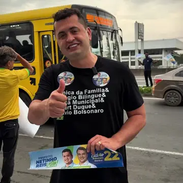 Publicação de Netinho Reis sobre Flávio Bolsonaro em 17/10/2026