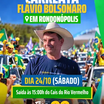 Publicação de Claudio Ferreira sobre Flávio Bolsonaro em 20/10/2026